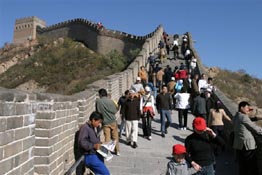 Crowds on the Great Wall at Badaling