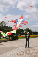 Kite flying in the Expo park