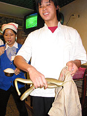 Snake on the menu