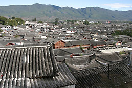 View over Old Lijiang rooftops