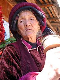 Mosuo matriarch A Ma, Luoshui village, Lugu Lake
