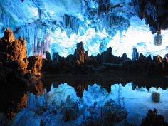 Crystal Palace rock formation in Reed Flute Cave, Guilin