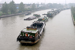 Barge traffic on Grand Canal, Suzhou