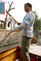 Boatwoman on Tongli canal