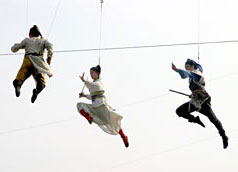 Aerial kung fu show, Wuxi Film & TV Studio